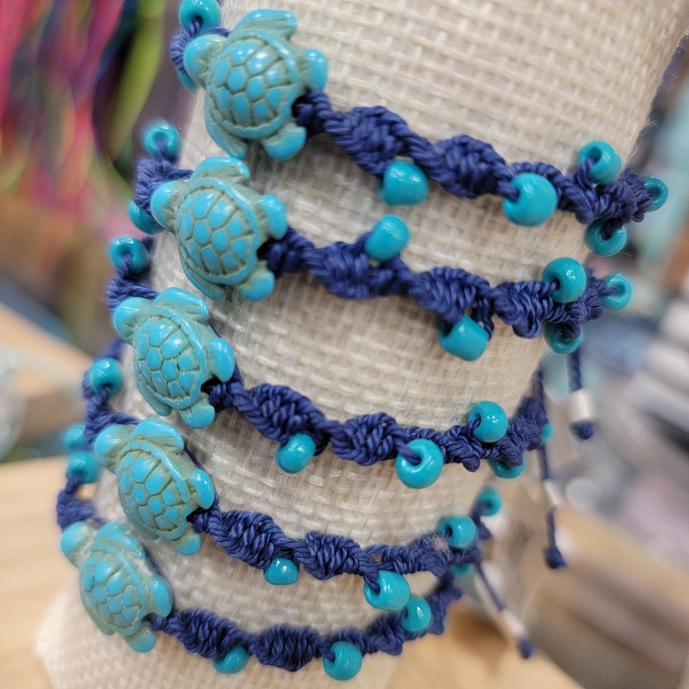 1pc Blue Turtle Beaded Bracelets - Picture 2 of 2